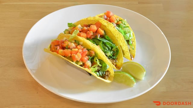 (3) Ground Beef Tacos.